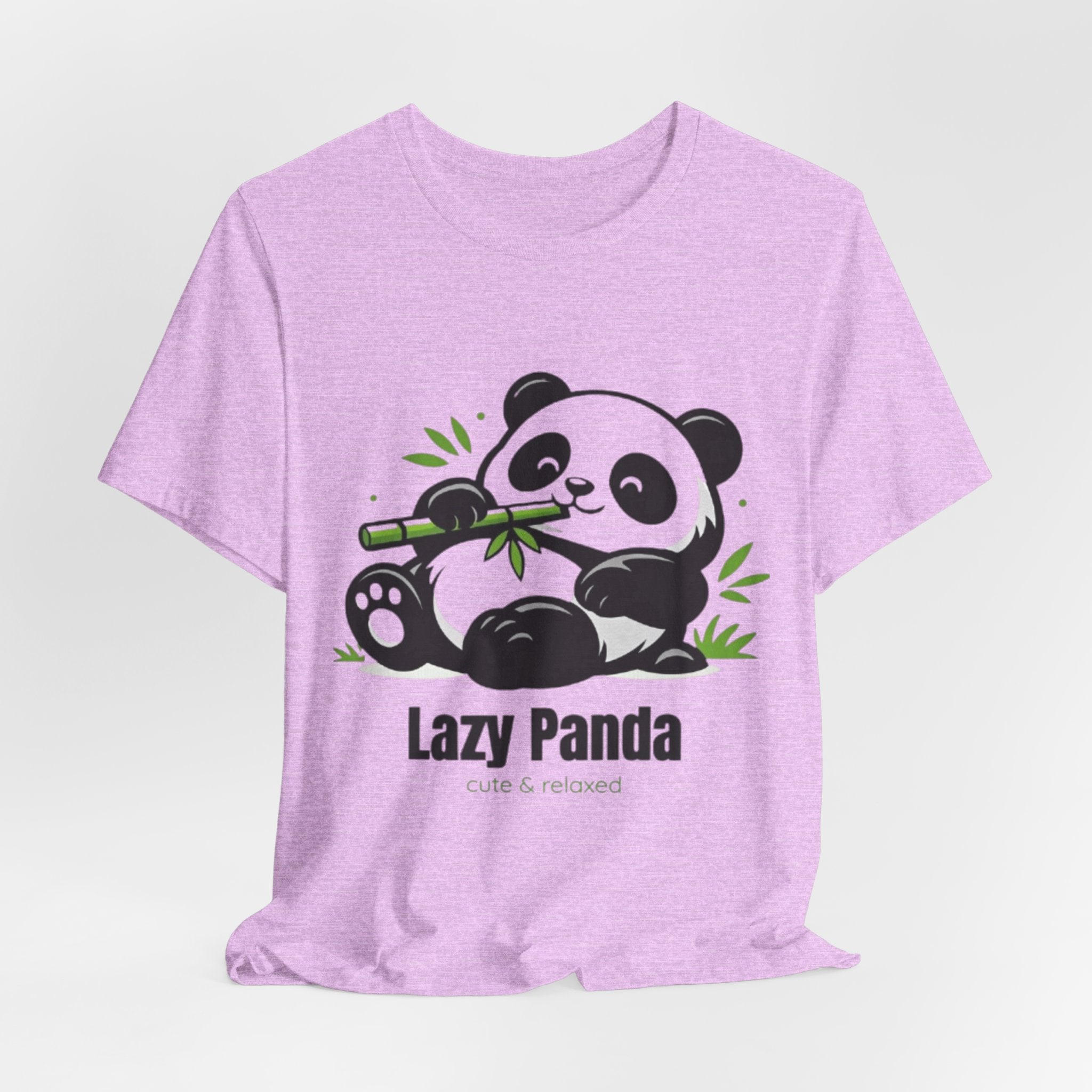 Lazy Panda Tee — Cute Relaxed Panda Eating Bamboo Graphic T-Shirt