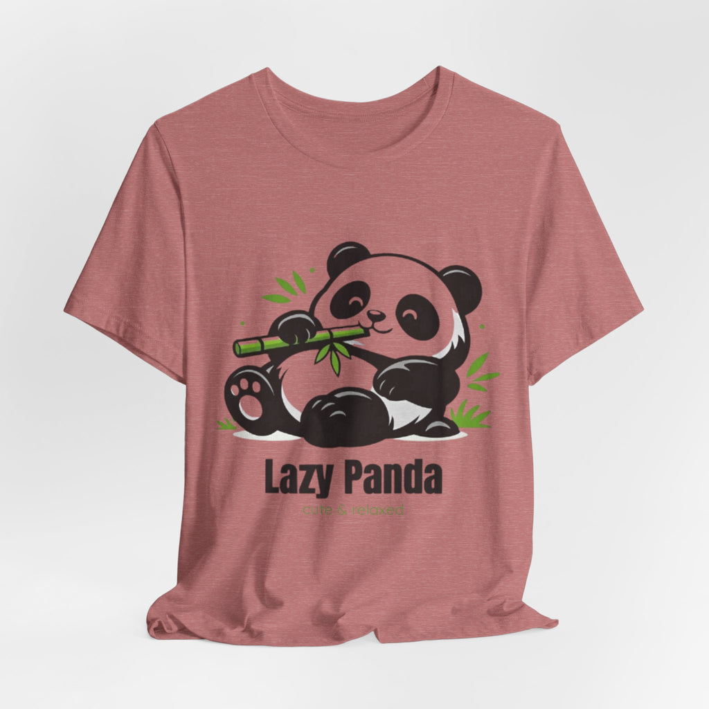 Lazy Panda Tee — Cute Relaxed Panda Eating Bamboo Graphic T-Shirt