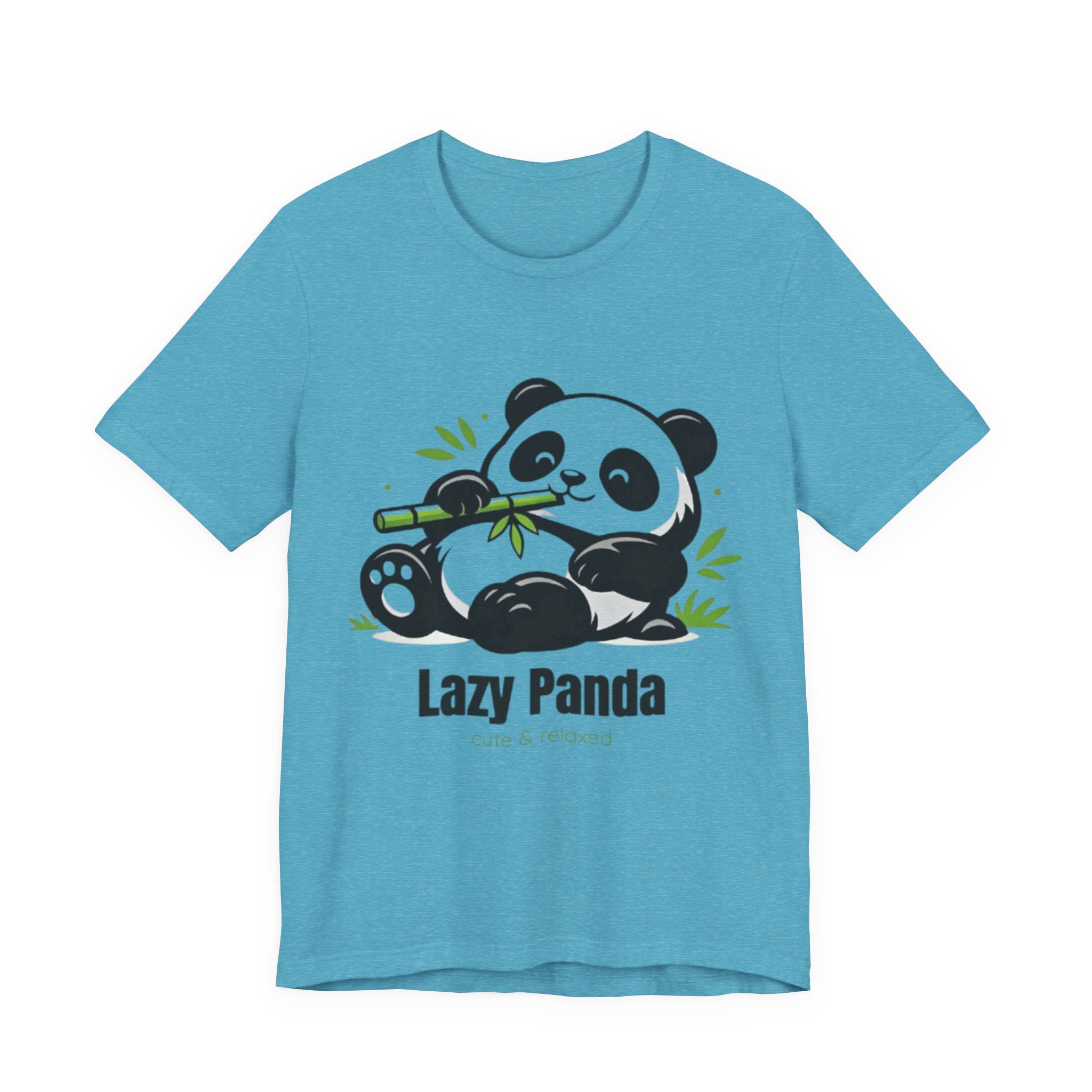 Lazy Panda Tee — Cute Relaxed Panda Eating Bamboo Graphic T-Shirt