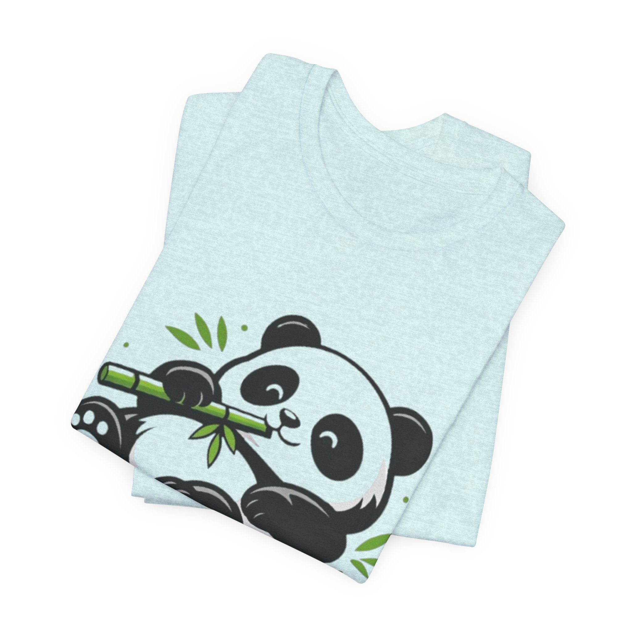 Lazy Panda Tee — Cute Relaxed Panda Eating Bamboo Graphic T-Shirt