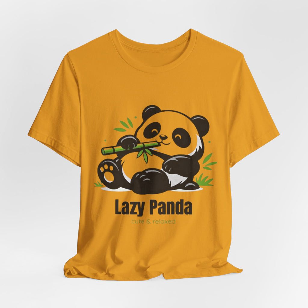 Lazy Panda Tee — Cute Relaxed Panda Eating Bamboo Graphic T-Shirt