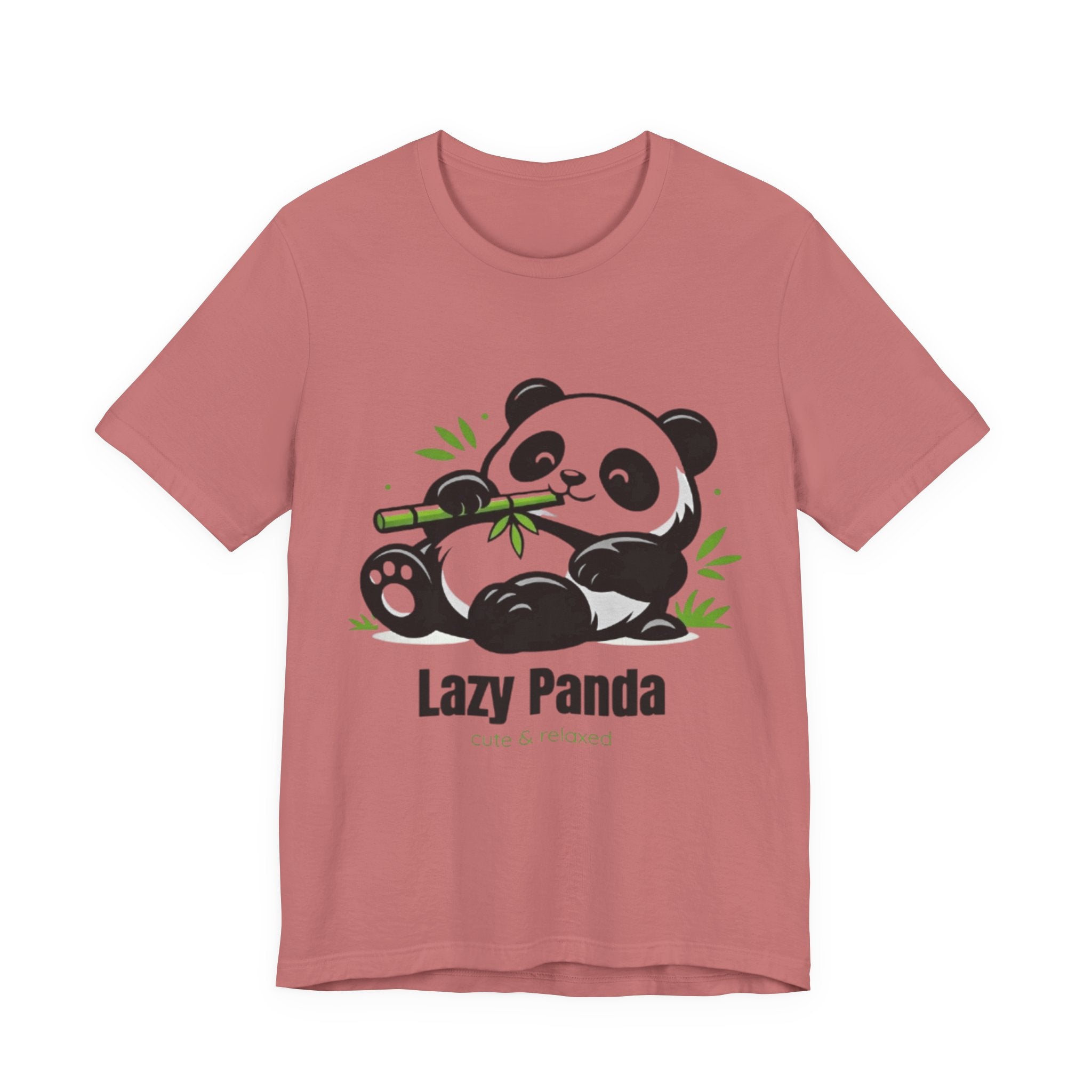 Lazy Panda Tee — Cute Relaxed Panda Eating Bamboo Graphic T-Shirt