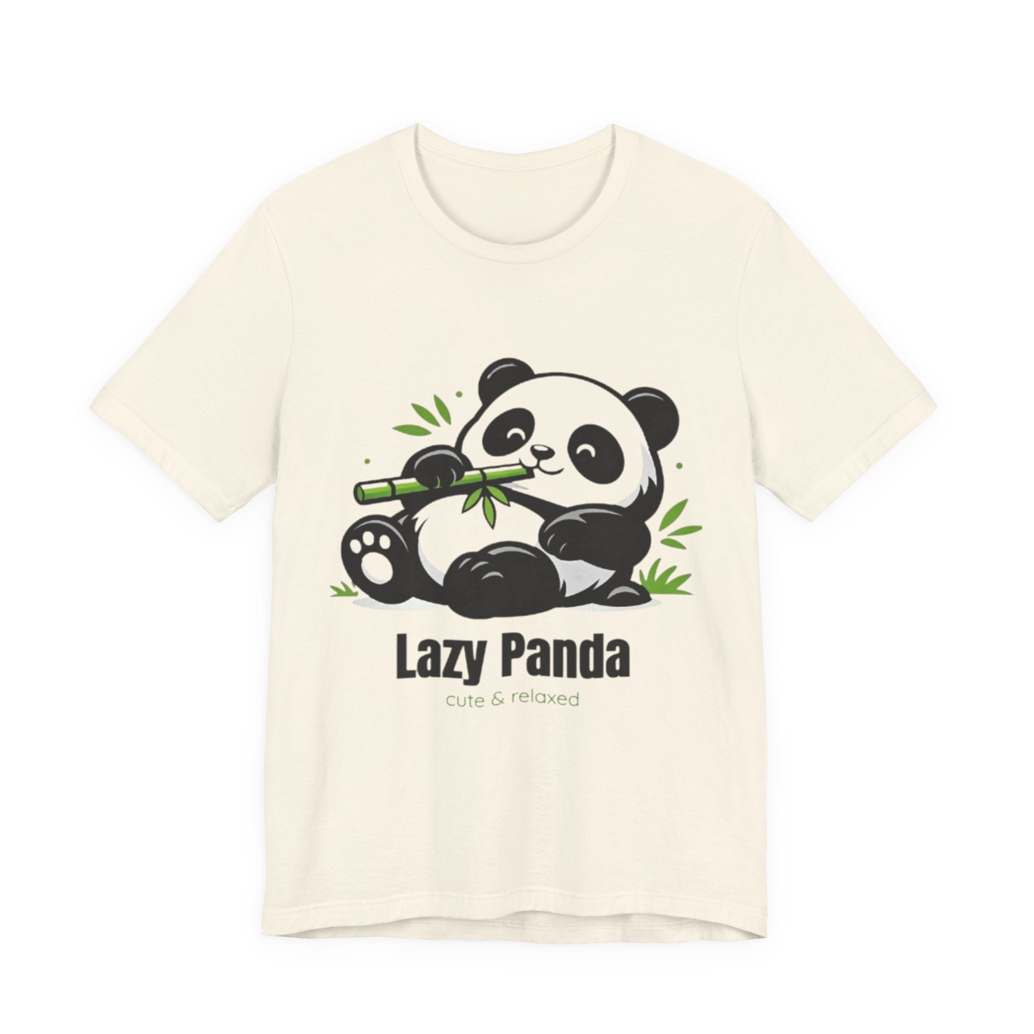 Lazy Panda Tee — Cute Relaxed Panda Eating Bamboo Graphic T-Shirt