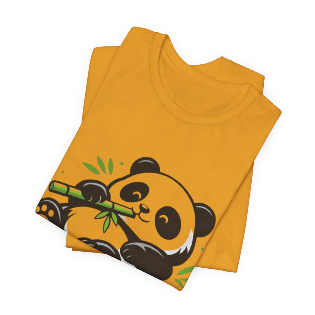 Lazy Panda Tee — Cute Relaxed Panda Eating Bamboo Graphic T-Shirt