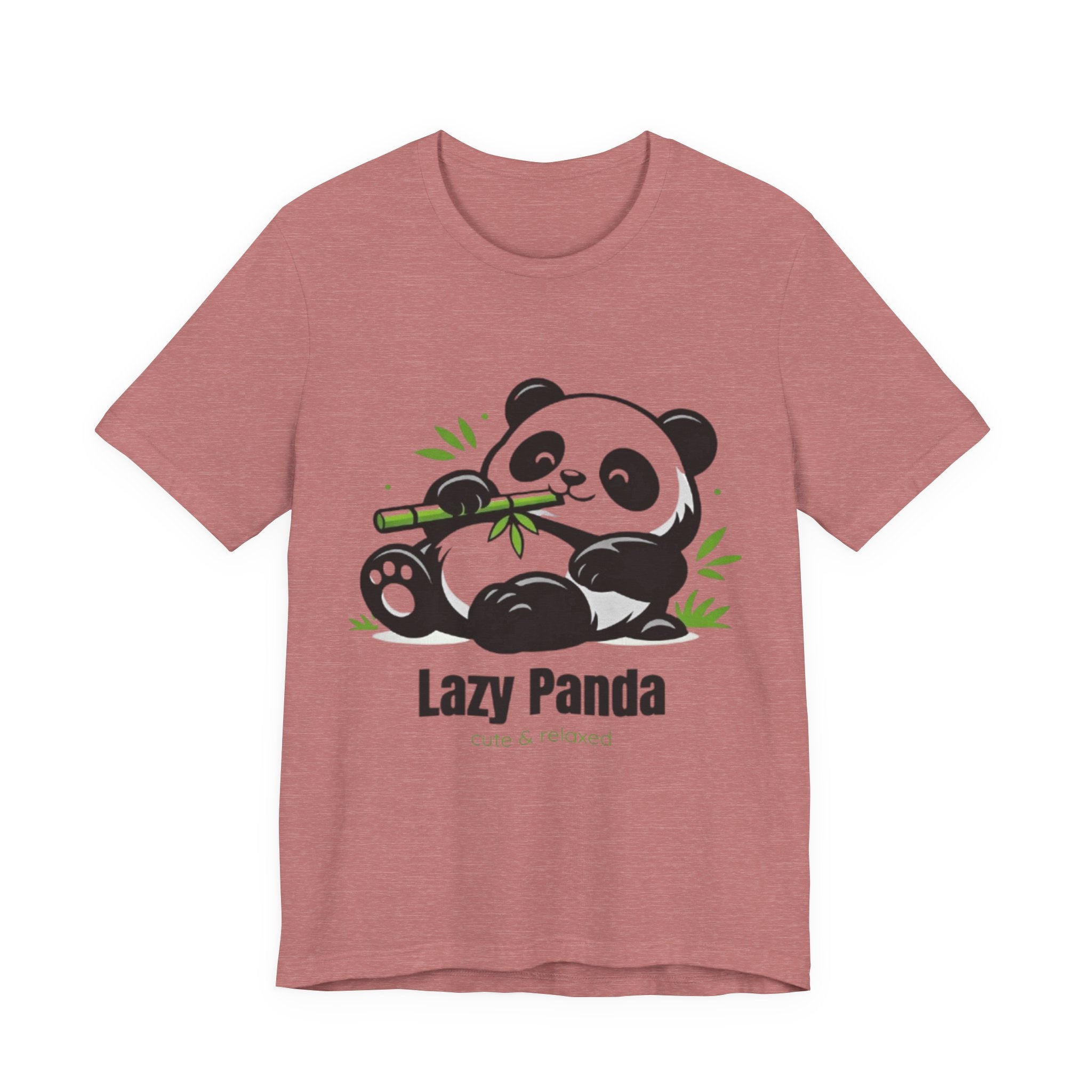 Lazy Panda Tee — Cute Relaxed Panda Eating Bamboo Graphic T-Shirt