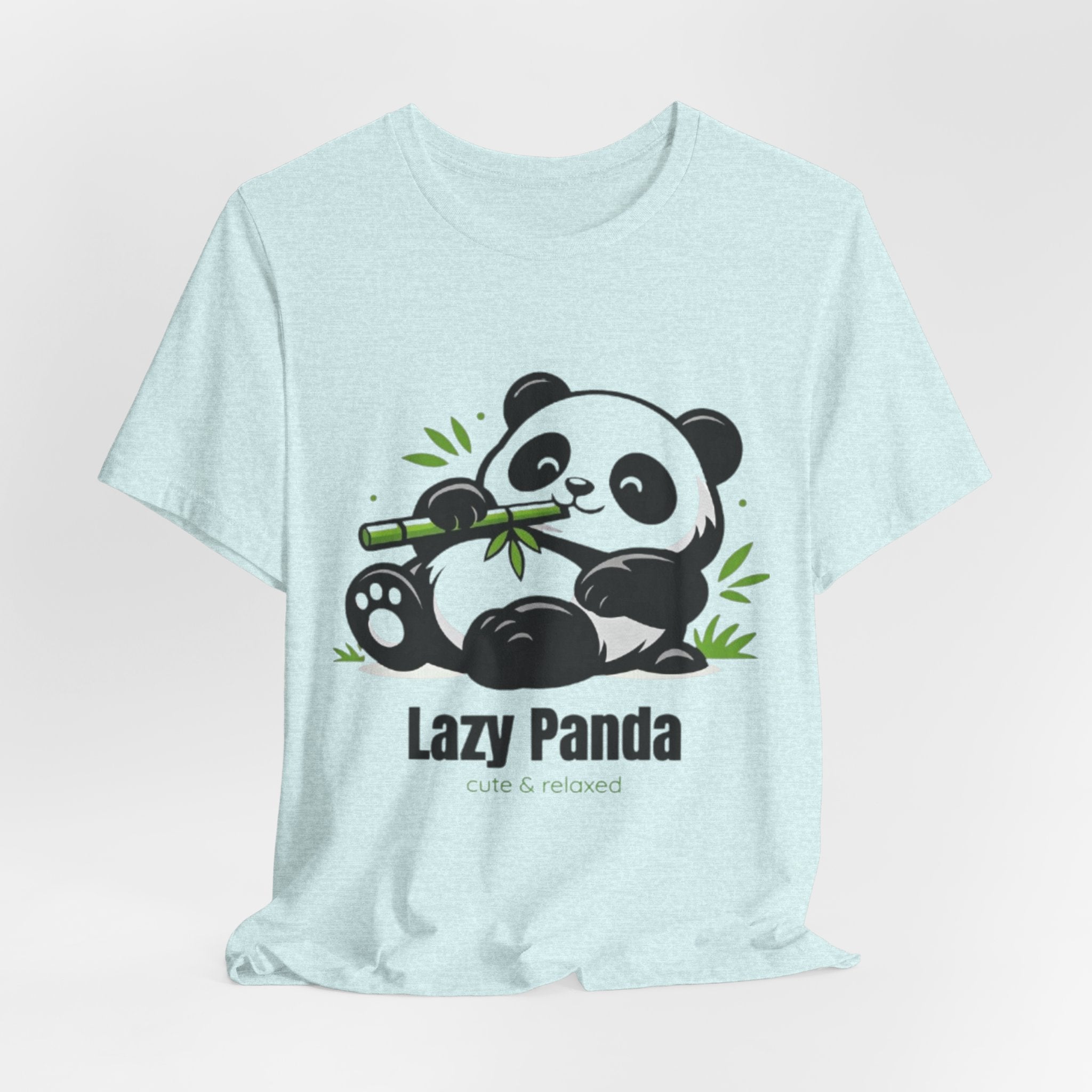 Lazy Panda Tee — Cute Relaxed Panda Eating Bamboo Graphic T-Shirt
