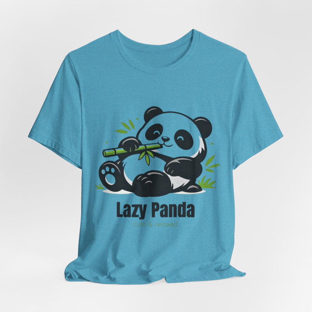 Lazy Panda Tee — Cute Relaxed Panda Eating Bamboo Graphic T-Shirt