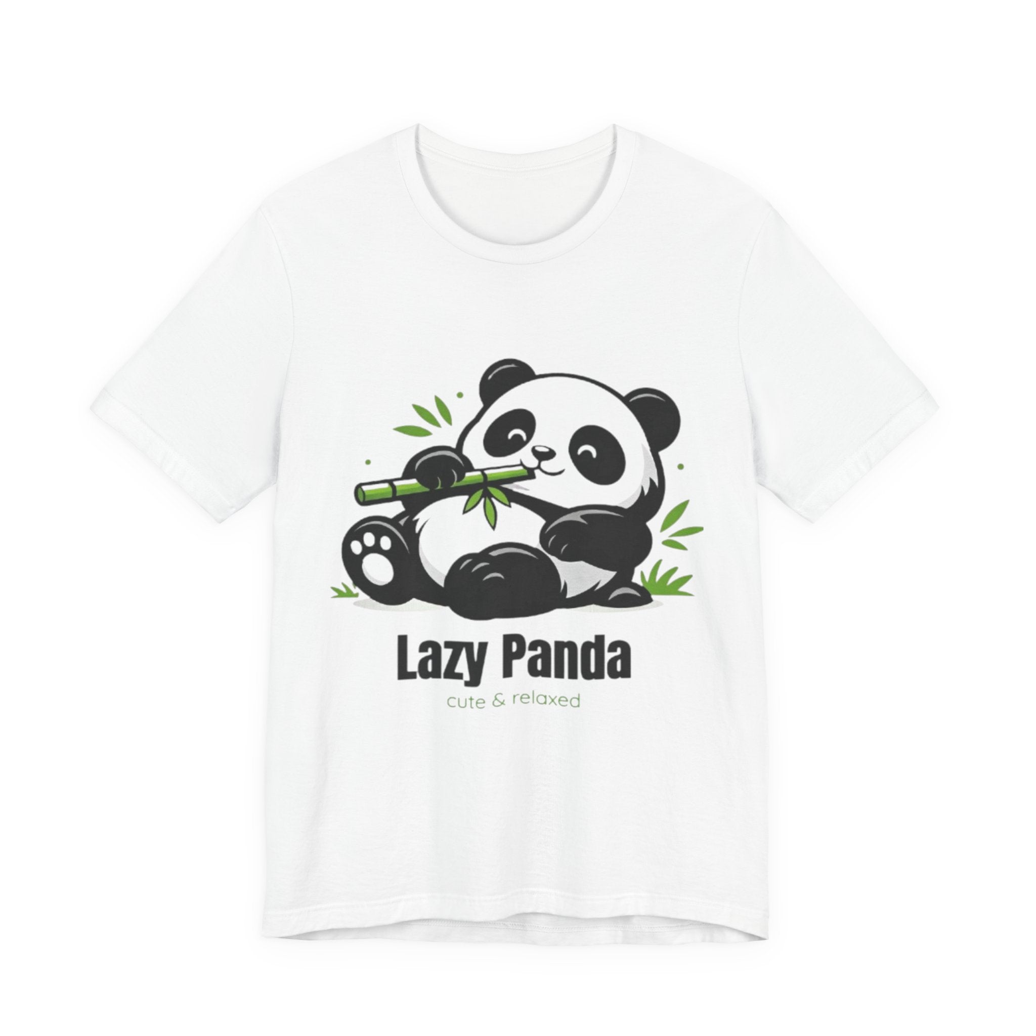 Lazy Panda Tee — Cute Relaxed Panda Eating Bamboo Graphic T-Shirt