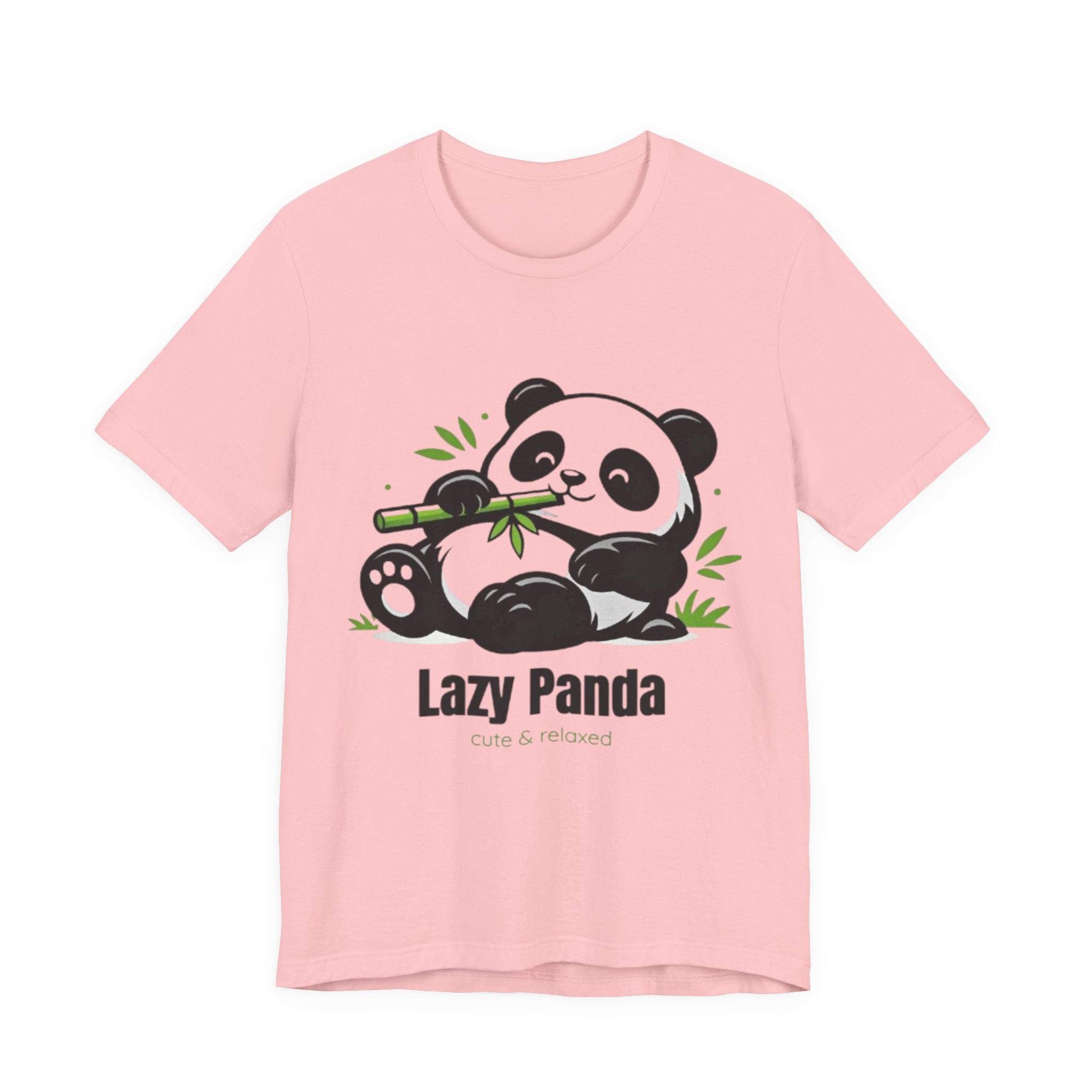 Lazy Panda Tee — Cute Relaxed Panda Eating Bamboo Graphic T-Shirt
