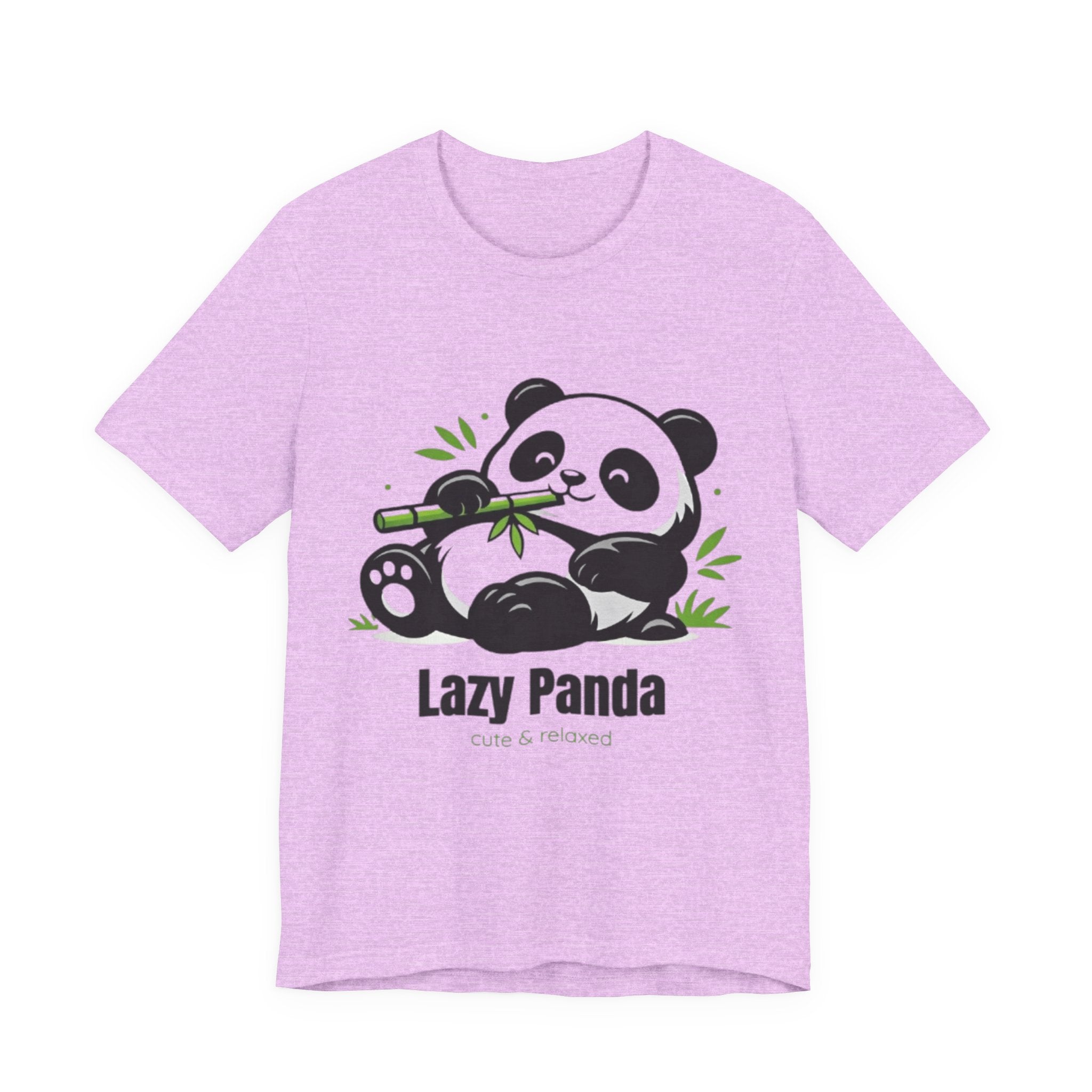 Lazy Panda Tee — Cute Relaxed Panda Eating Bamboo Graphic T-Shirt
