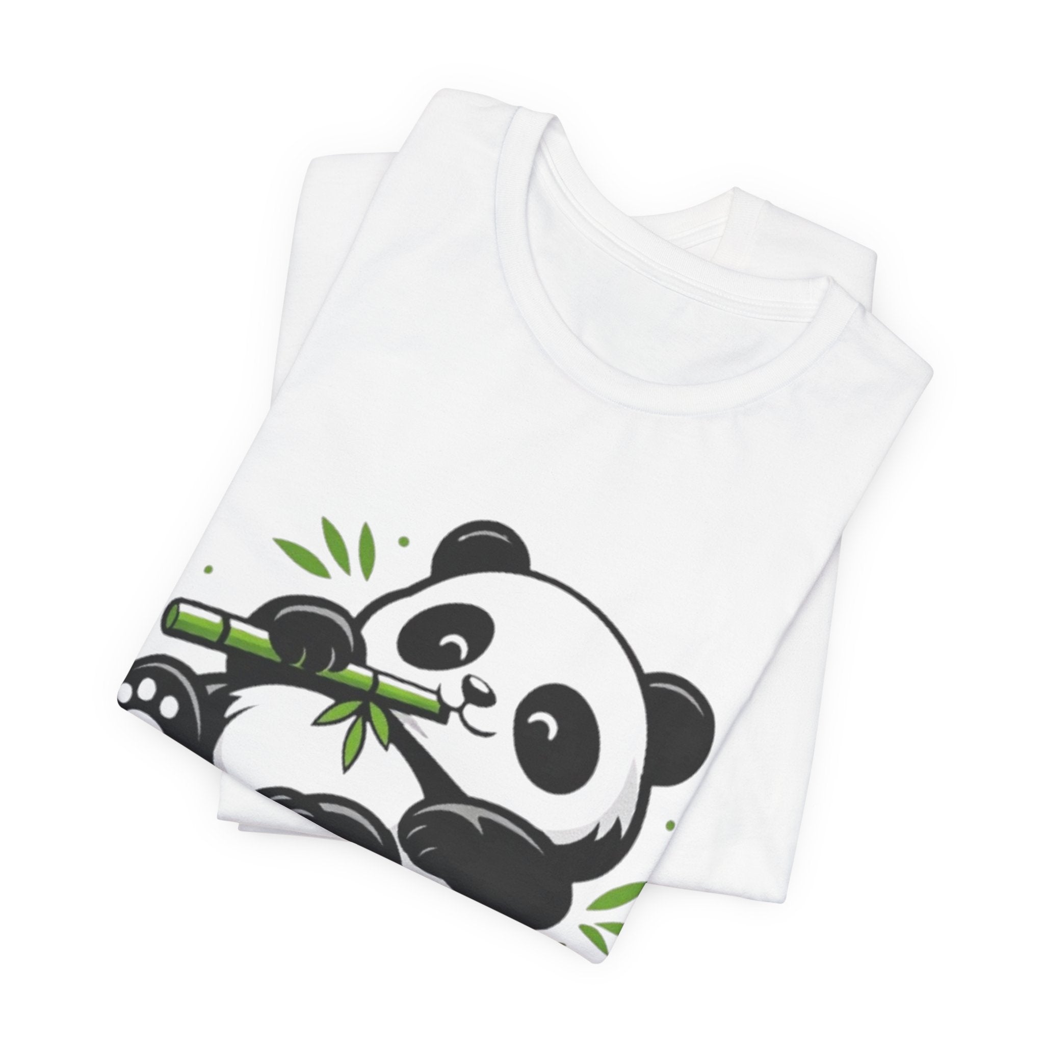 Lazy Panda Tee — Cute Relaxed Panda Eating Bamboo Graphic T-Shirt