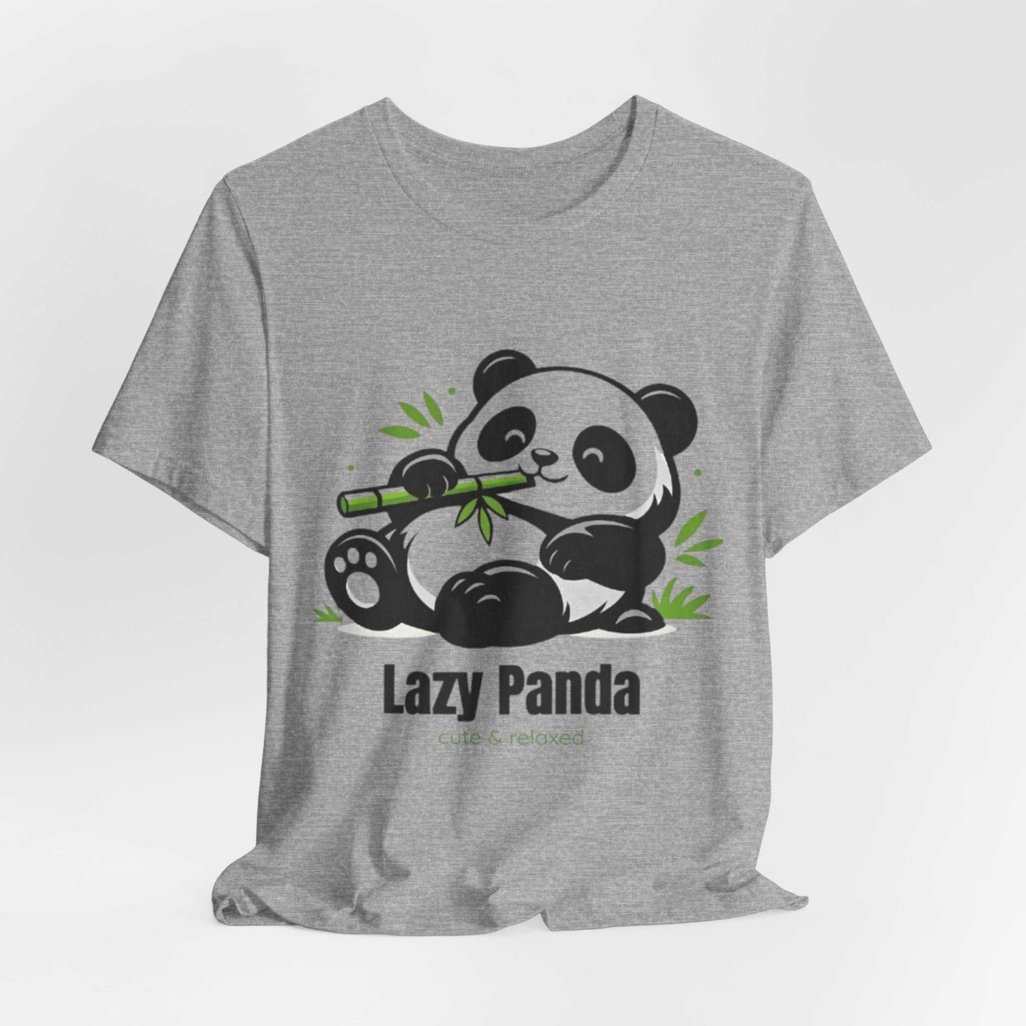 Lazy Panda Tee — Cute Relaxed Panda Eating Bamboo Graphic T-Shirt