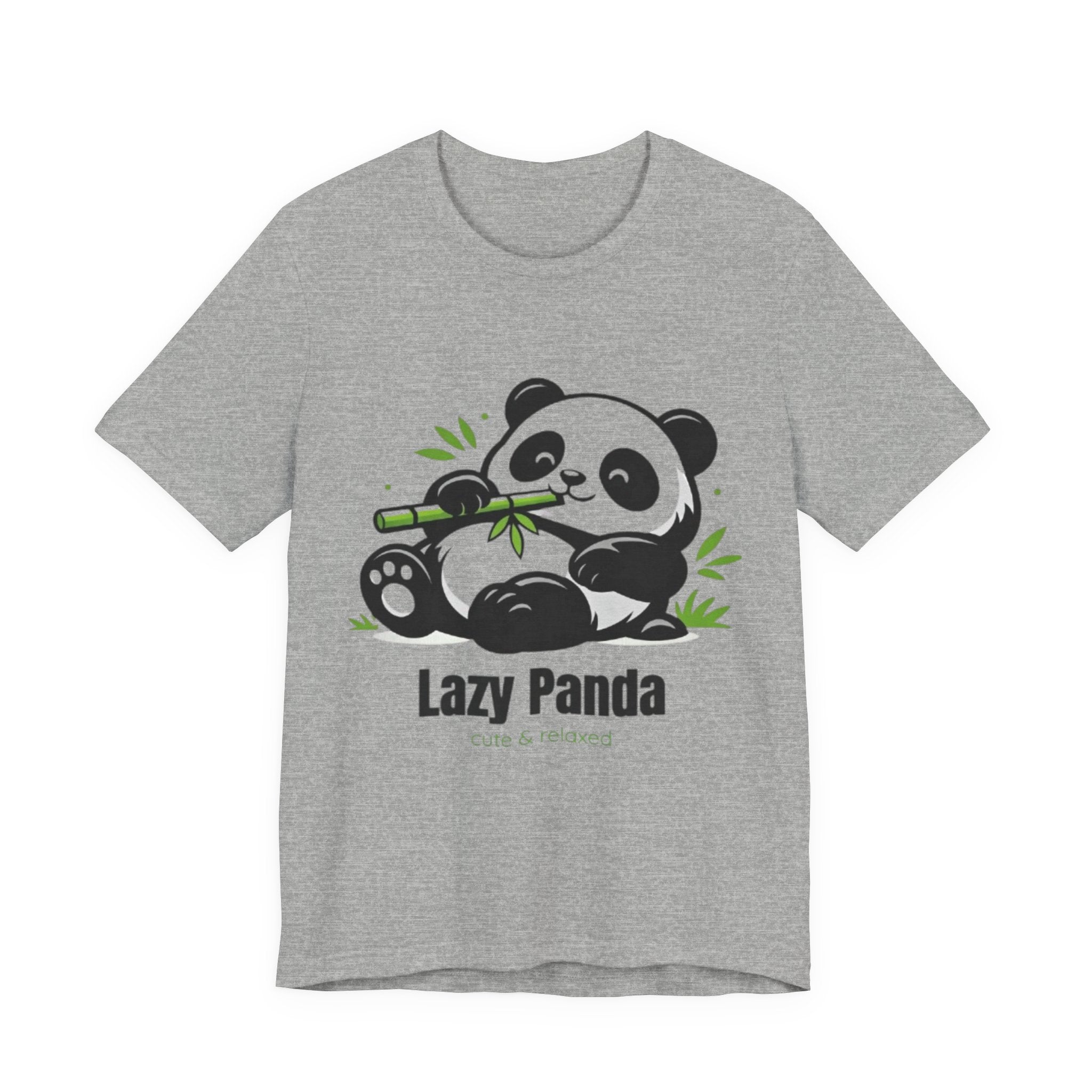 Lazy Panda Tee — Cute Relaxed Panda Eating Bamboo Graphic T-Shirt