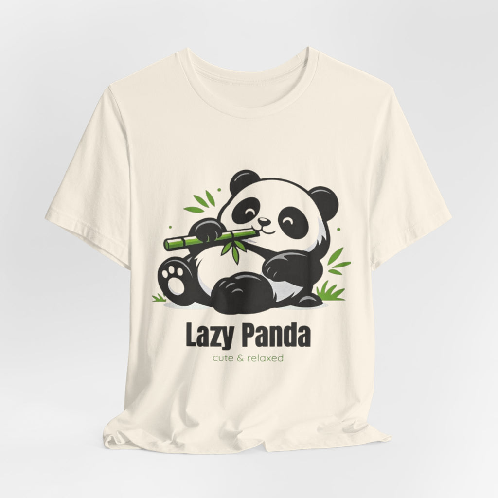 Lazy Panda Tee — Cute Relaxed Panda Eating Bamboo Graphic T-Shirt