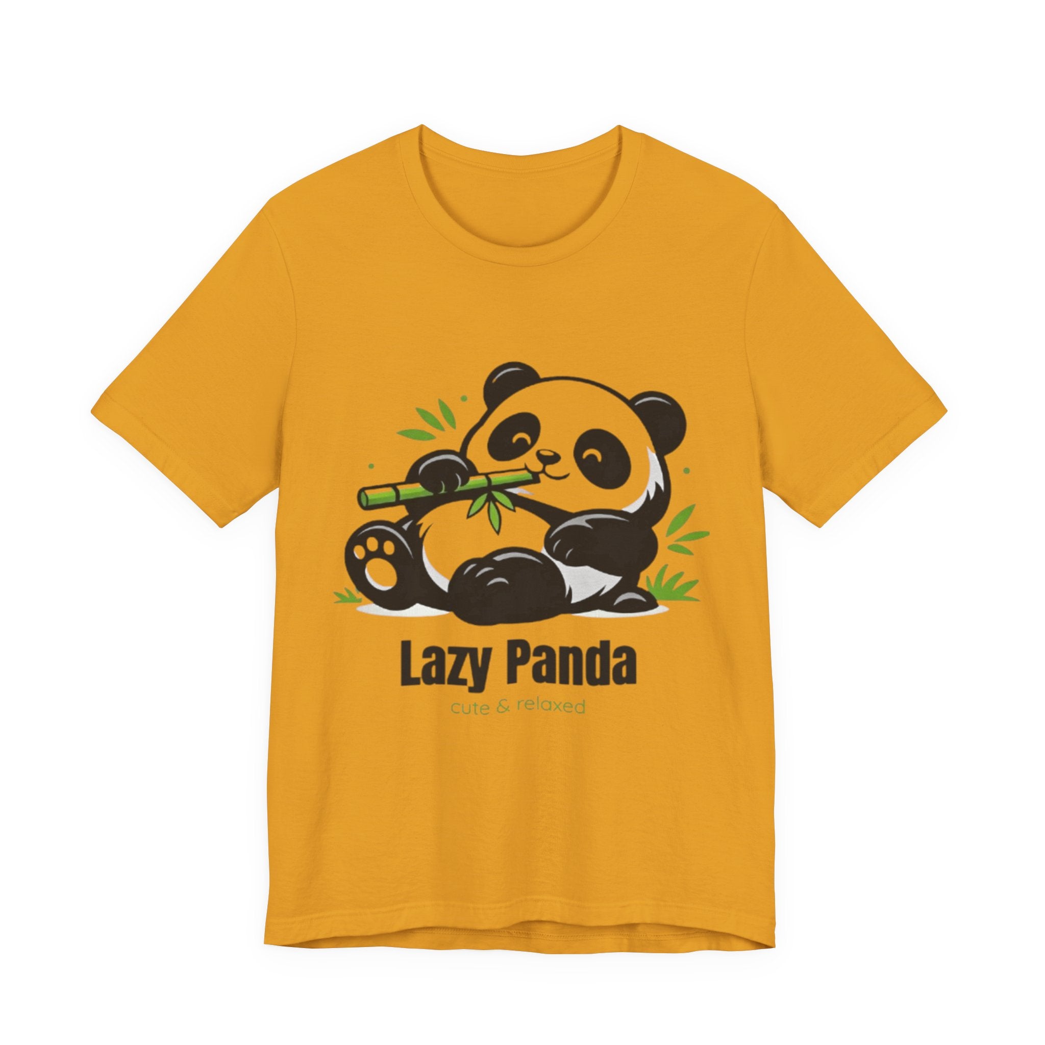 Lazy Panda Tee — Cute Relaxed Panda Eating Bamboo Graphic T-Shirt